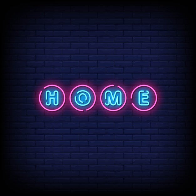 Home Neon Sign — make neon sign