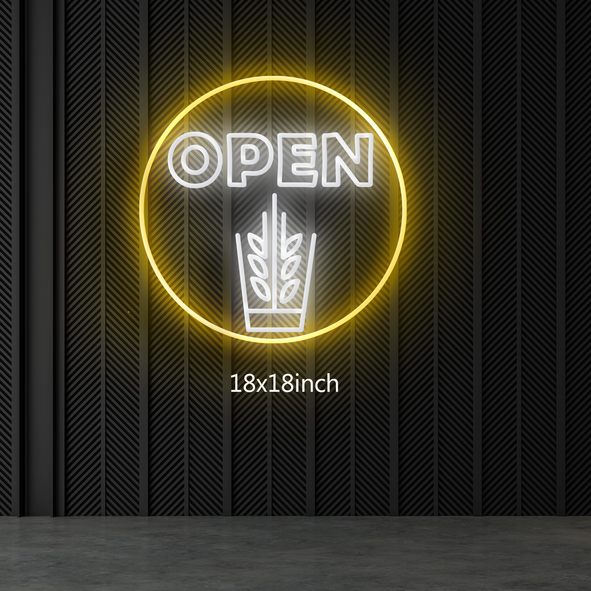 Open logo 18x18inch Custom hand made Neon Sign — make neon sign
