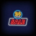 24 Hour Sale Neon Sign