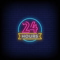 24 Hours Neon Sign