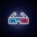 3D Glasses Neon Sign