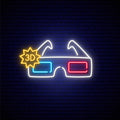 3D Glasses Neon Sign