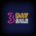 3 Day Sale Neon Sign