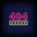 404 Error Neon Sign