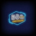 50th Year Neon Anniversary Lights | Make Neon Sign