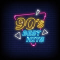 90's Best Hits Neon Sign