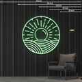 Sun and Waves Neon Sign Brighten Your Space with Colorful LED