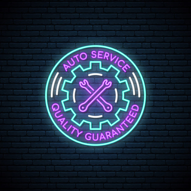 Auto Service Shop Sign Auto Service Neon Sign — make neon sign