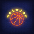 Basketball With Seven Stars Neon Sign