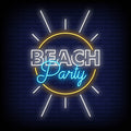 Beach Party Neon Sign