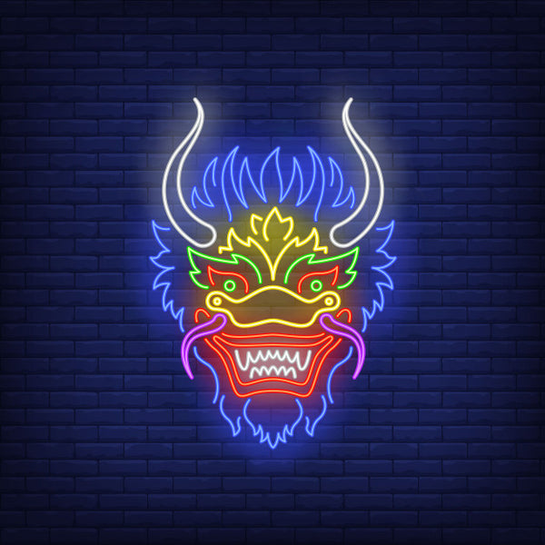 Beautiful Dragon Head Neon Sign — make neon sign
