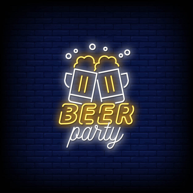 Beer Party Neon Sign Perfect for Bars & Parties — make neon sign