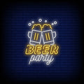 Beer Party Neon Sign