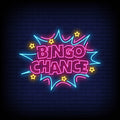 bingo chance pink neon sign