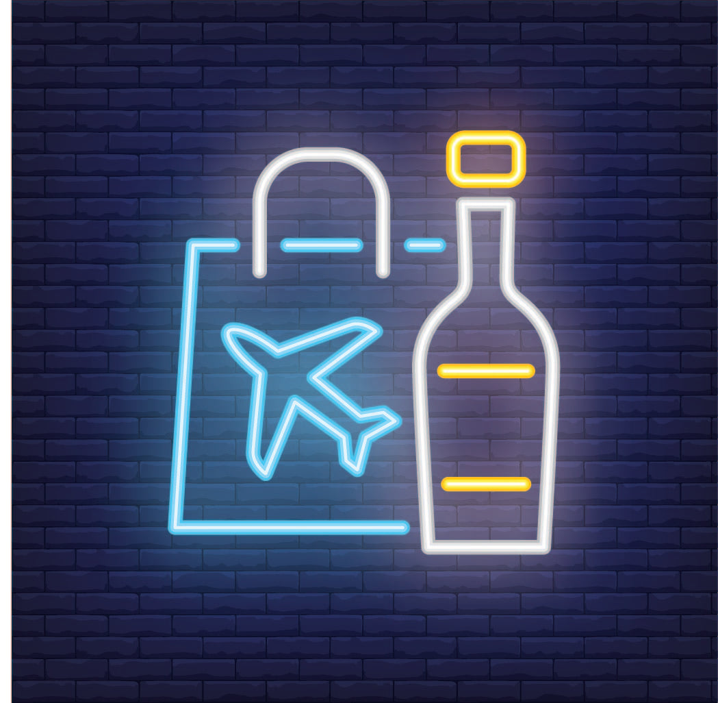 Bottle Of Alcohol Neon Sign — make neon sign