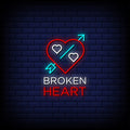 Broken Heart Neon Sign