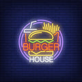 Burger House Neon Sign