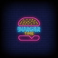 Burger Time Neon Sign