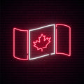Canadian Flag Neon Sign