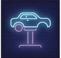 Car On Auto Lift Neon Sign