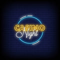 Casino Night Neon Sign