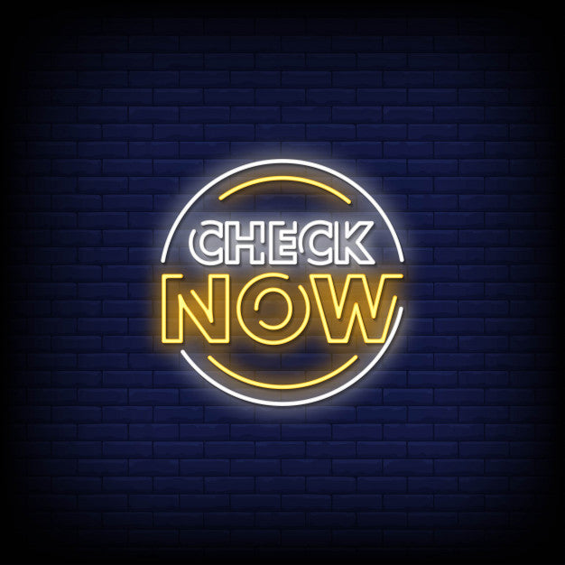 Check Now Neon Sign — make neon sign