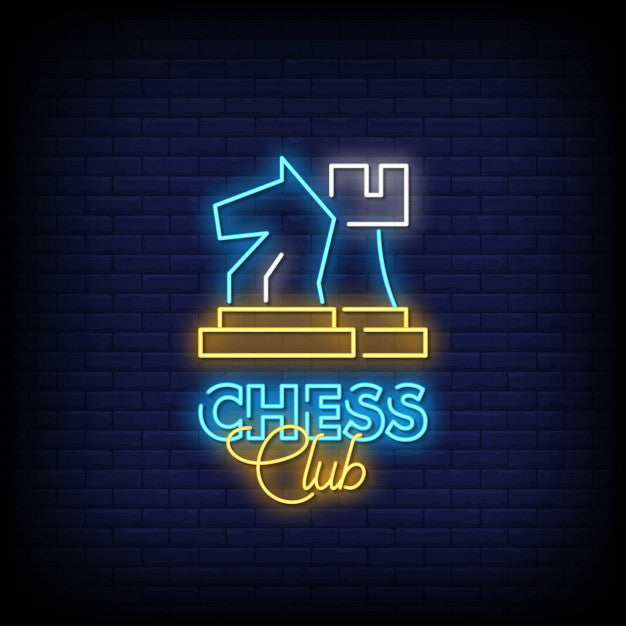 Chess Club Neon Sign — make neon sign