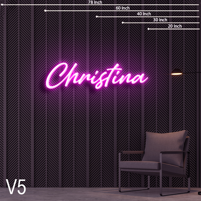 CHRISTINA neon sign 30x8inch and Tania neon sign 30x14inch — make neon sign