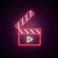 Clapperboard Neon Sign