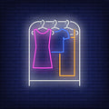 Clothes On Rack Neon Sign