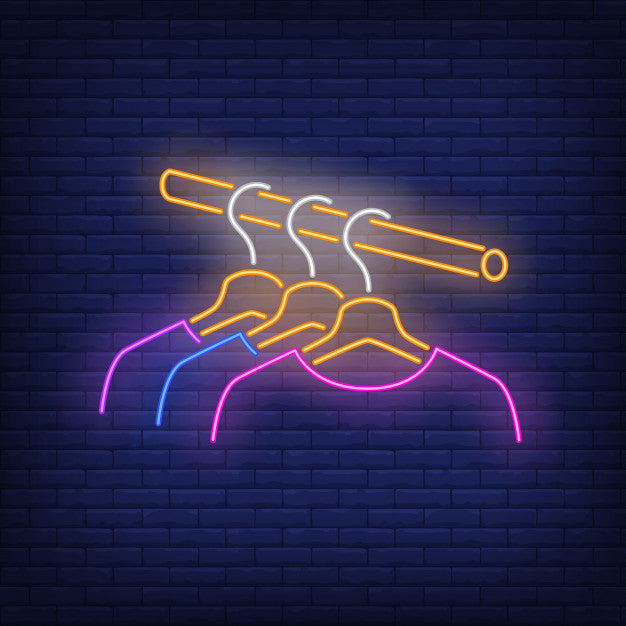 Clothes On Rail Neon Sign Perfect For Your Business — make neon sign
