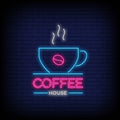 Coffee House In Neon Sign