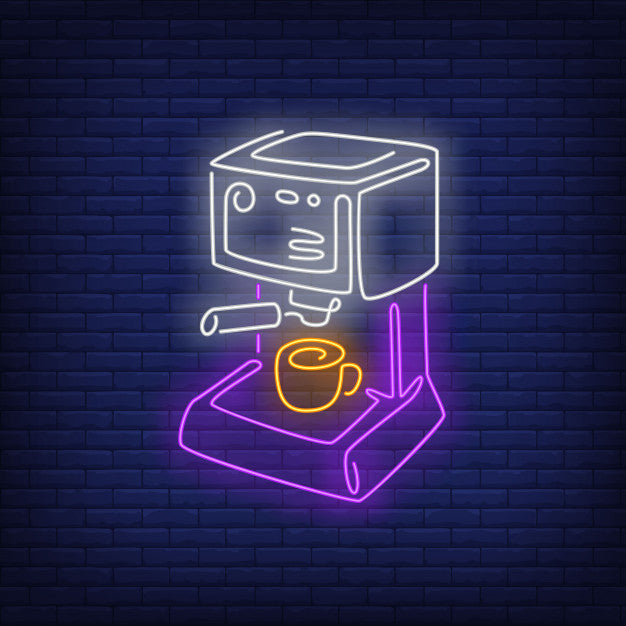 Coffee Machine Neon Sign — make neon sign