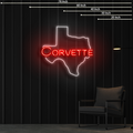 Corvette Neon Sign 35x35 inches