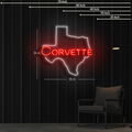 Corvette Neon Sign 35x35 inches