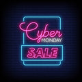 cyber monday pink neon sign