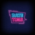 Date Time Neon Sign