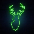 Deer Green Neon Sign