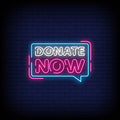 Donate Now Neon Sign