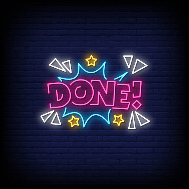 Done Neon Sign - Neon Pink Aesthetic — make neon sign
