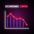 Economic Crisis Neon Sign