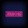 error pink neon sign