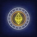 Ethereum Cryptocurrency Coin Neon Sign