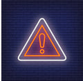 Exclamation Mark Traffic Neon Sign
