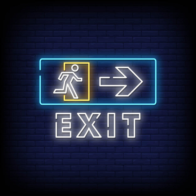Exit Neon Sign — make neon sign