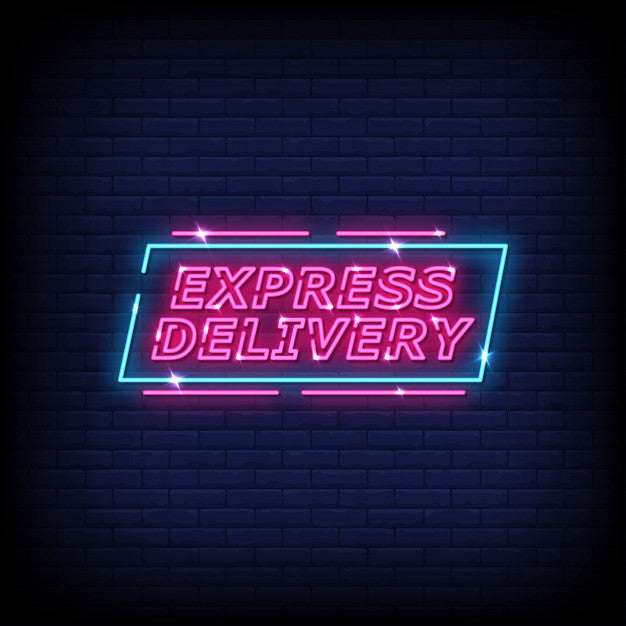 Express Delivery Neon Sign - Neon Pink Aesthetic — make neon sign