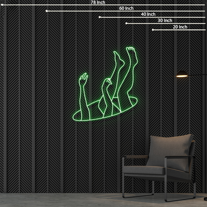 Falling Neon Sign Perfect for Bars & Events — make neon sign