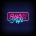 fight night pink neon sign and blue neon sign
