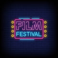 Film Festival Neon Sign