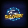 Free Delivery Neon Sign